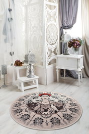 Conceptum Frida Round Alfombra Multicolor de 100 cm